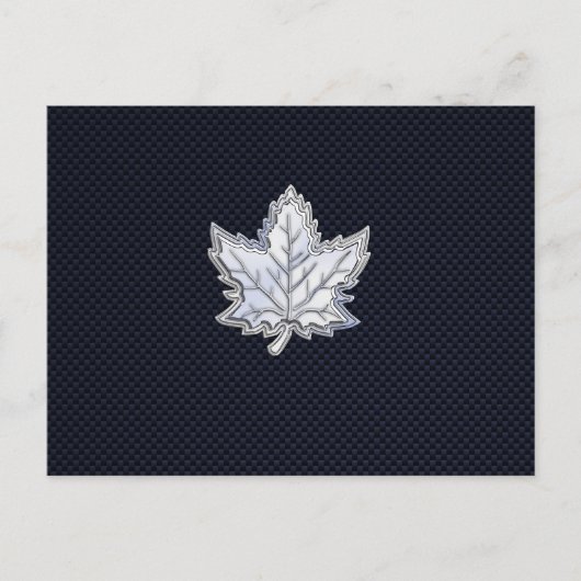 Carte Postale Chrome Comme Maple Leaf Fibres de carbone Impressi (Devant)