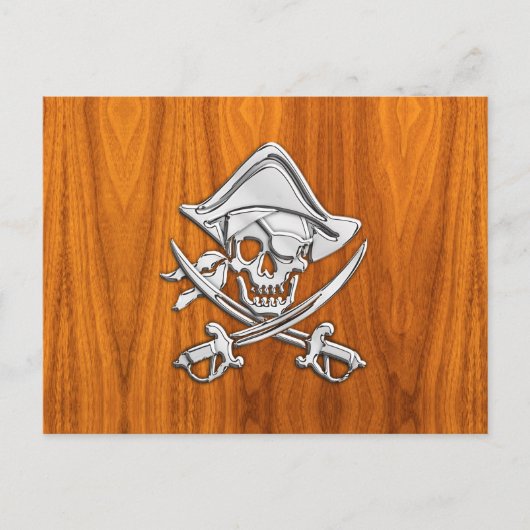 Carte Postale Chrome comme Pirate sur la plaque de teck (Devant)