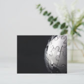 Carte Postale Chrome globe avec arrière - plan noir (Debout devant)