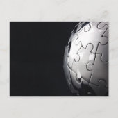 Carte Postale Chrome globe avec arrière - plan noir (Devant)