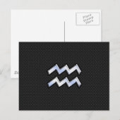 Carte Postale Chrome moderne comme Aquarius Zodiac Connexion Sna (Devant / Derrière)