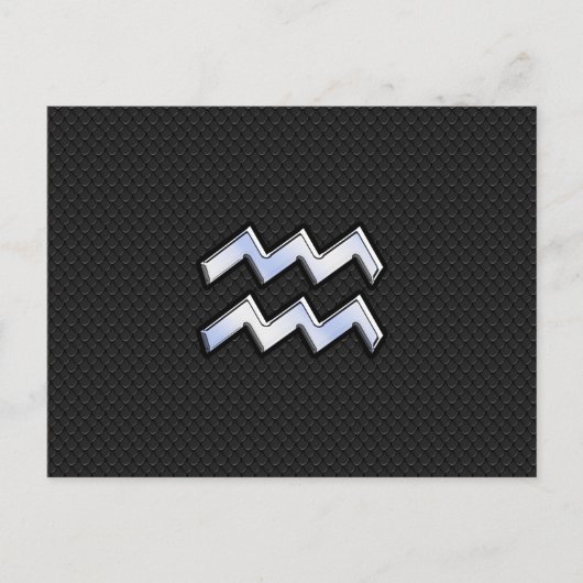 Carte Postale Chrome moderne comme Aquarius Zodiac Connexion Sna (Devant)