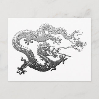 Carte Postale Chrome Paint Dragon