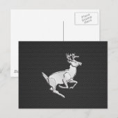 Carte Postale Chrome Running Deer sur l'impression de fibre de c (Devant / Derrière)