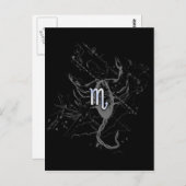 Carte Postale Chrome Style Scorpio Zodiac Symbole sur Hevelius (Devant / Derrière)