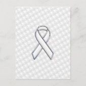 Carte Postale Chrome White Ribbon Sensibilisation sur Houndstoot (Devant)