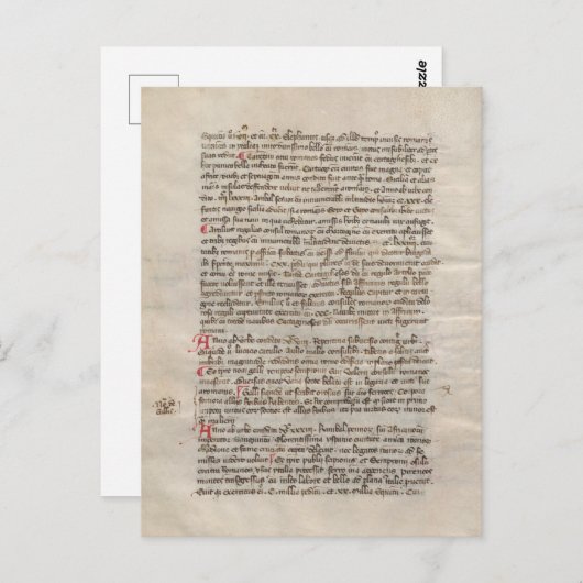 Carte Postale Chronique de l'histoire ancienne Manuscrit médiéva (Devant / Derrière)