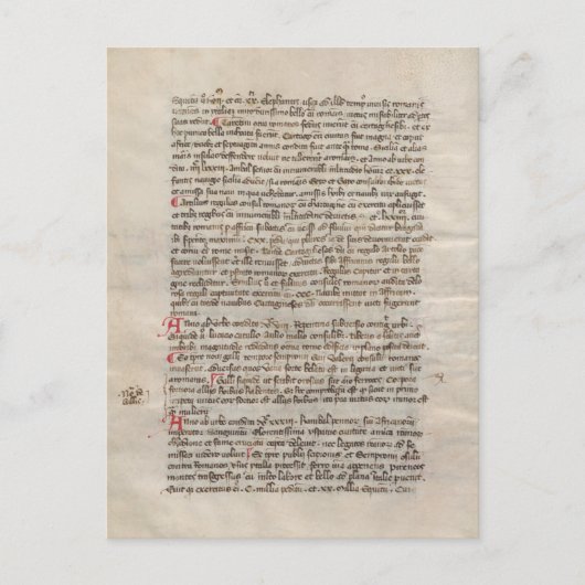 Carte Postale Chronique de l'histoire ancienne Manuscrit médiéva (Devant)