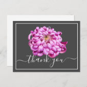 Carte Postale Chrysanthème Décoratif Rose Exquis Merci (Devant / Derrière)