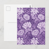 Carte Postale Chrysanthème Pourpre, William Morris (Devant / Derrière)