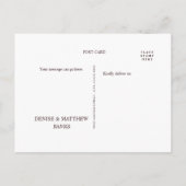 Carte Postale Chrysanthème romantique sur Gossamer Pink (Dos)