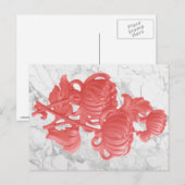 Carte Postale Chrysanthème rose (Devant / Derrière)