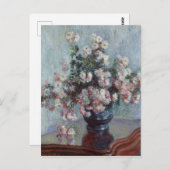Carte Postale Chrysanthèmes Claude Monet vintage (Devant / Derrière)