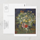 Carte Postale Chrysanthèmes & Fleurs sauvages Van Gogh Art (Devant / Derrière)