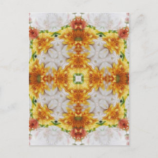 Carte Postale Chrysanthèmes or Kaleidoscope Art 1