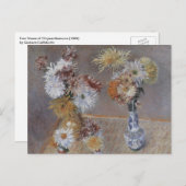 Carte Postale Chrysanthèmes par Gustave Caillebotte (Devant / Derrière)