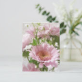 Carte Postale Chrysanthèmes rose 5 Élégance (Debout devant)