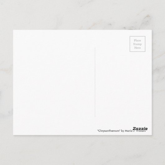 Carte postale "Chrysanthemum" (Dos)