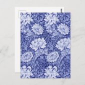 Carte Postale Chrysanthemum Blue, William Morris (Devant / Derrière)