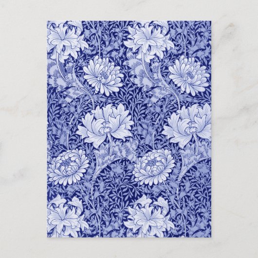 Carte Postale Chrysanthemum Blue, William Morris (Devant)
