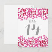 Carte postale Chrysanthemum de l'aquarelle rose (Devant / Derrière)