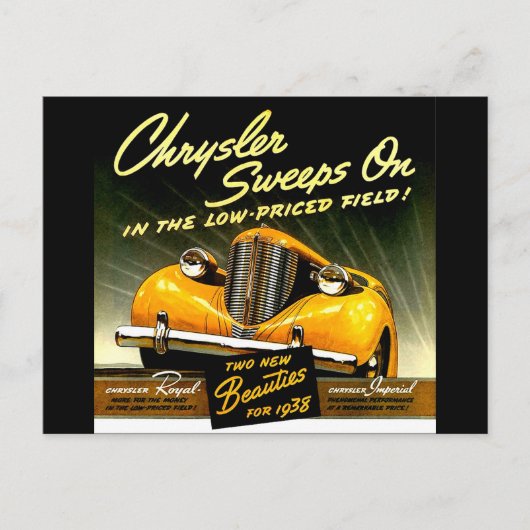 Carte Postale Chrysler 1938 (Devant)