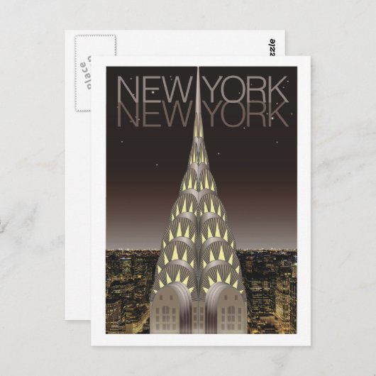 Carte postale Chrysler Building (Devant / Derrière)