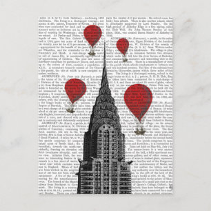 Carte Postale Chrysler Building et Red Hot Air Ballots