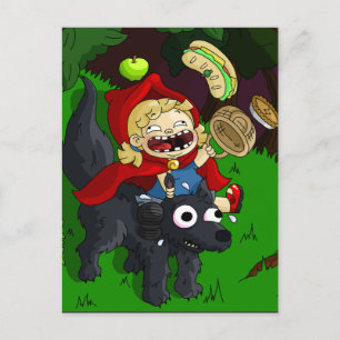 Carte Postale Chubby Red Riding Hood