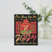 Carte Postale Chuc Mung Nam Moi Bonne Année Vietnamienne 2024 (Debout devant)