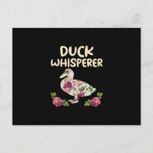 Carte Postale Chuchoteur de Canard Fleur Drôle d'Élevage Animal