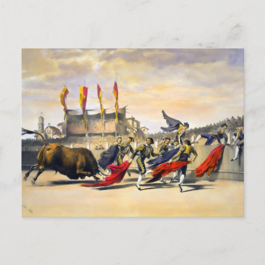 Carte Postale Chulos Jouer au Bull (Devant)