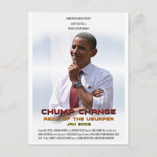 Carte Postale Chump Change (Obama) (Devant)