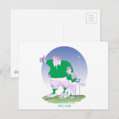 Carte Postale chums irlandais rugby, tony fernandes (Devant / Derrière)