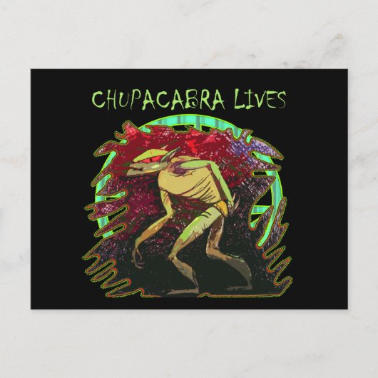 Carte Postale Chupacabra vit (Devant)