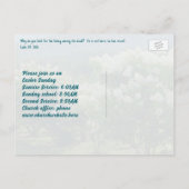 Carte Postale Church Mailer Service de Pâques Invitation (Dos)