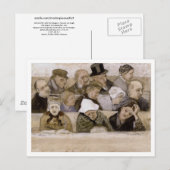 Carte Postale Church Pew avec les adorateurs, Vincent van Gogh (Devant / Derrière)