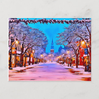 Carte Postale Church Street Burlington Vermont Winter