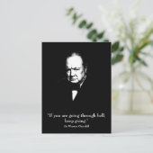 Carte Postale Churchill et Citation (Debout devant)