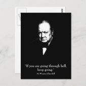 Carte Postale Churchill et Citation (Devant / Derrière)