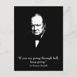 Carte Postale Churchill et Citation
