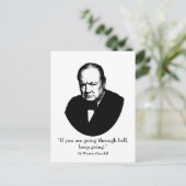 Carte Postale Churchill et Citation (Debout devant)