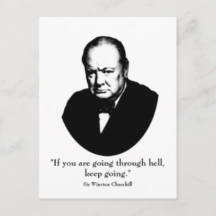 Carte Postale Churchill et Citation