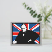 Carte Postale Churchill et Union Jack (Debout devant)