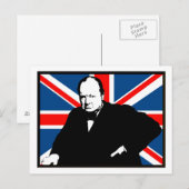 Carte Postale Churchill et Union Jack (Devant / Derrière)