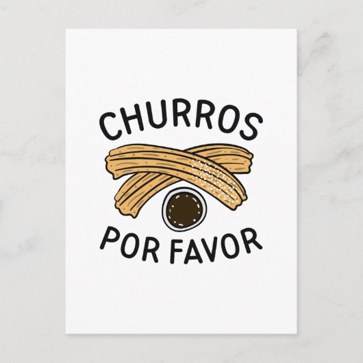 Carte Postale Churros Por Favor (Devant)