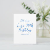 Carte Postale chut c'est une date de 30e anniversaire nom simple (Debout devant)