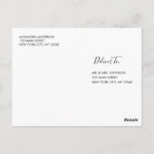 Carte Postale Chut! Photo de fête d'anniversaire surprise argent (Dos)