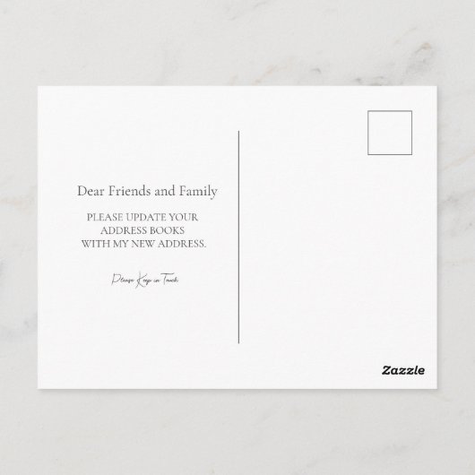 Carte Postale Chute Changement d'adresse Nouvelle saison Nouveau (Dos)