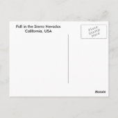 Carte Postale Chute dans la Sierra Nevadas (Dos)